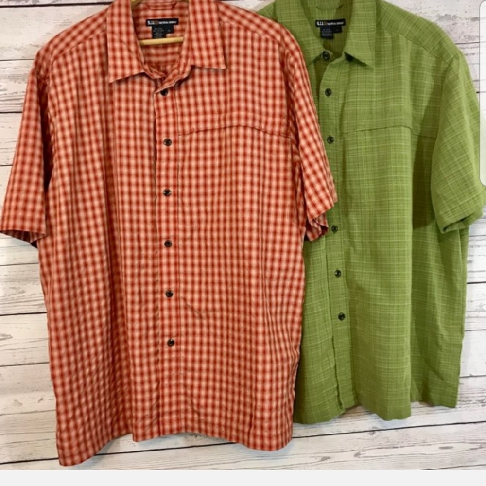 2 511 Tactical Series Shirts Green & Orange Sz XL